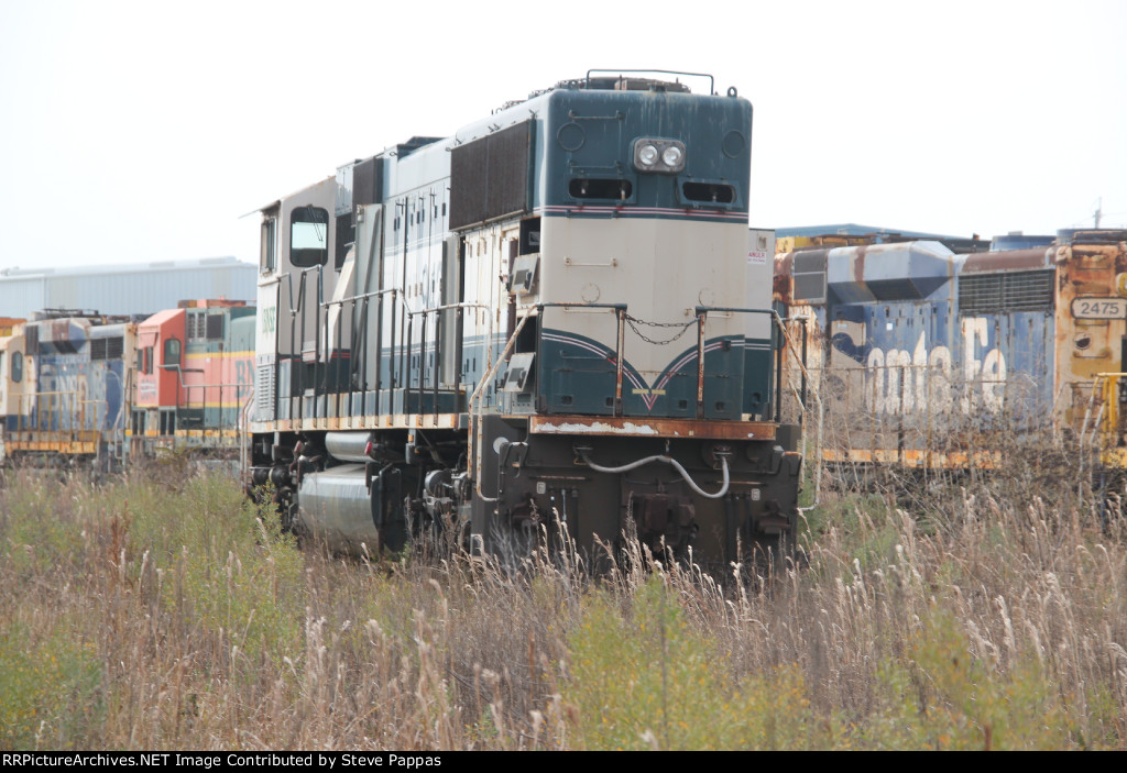 Stored or dead locomotives in Galveston Texas.